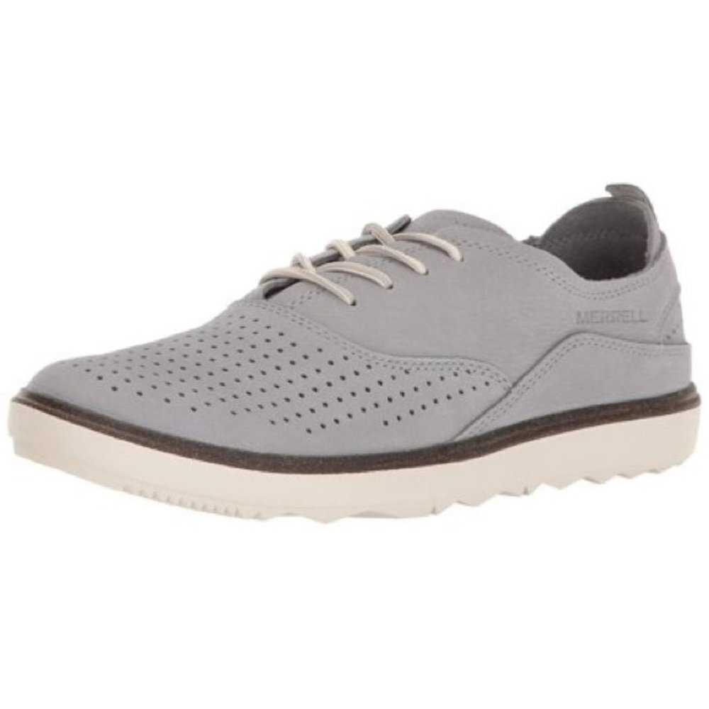 Merrell Women's Around Town LACE AIR Fashion Leather Sneaker Sleet Size 8.5